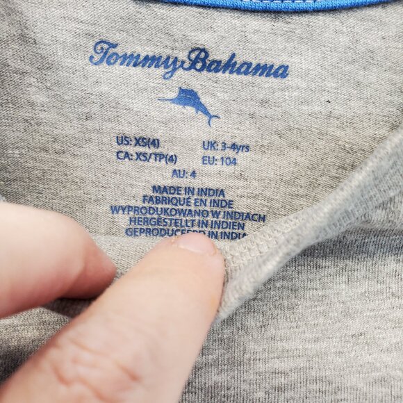Tommy Bahama Boys Dinosaur Bunny Shirt Size XS 4 Easter Funny Easter Eggs NEW - Picture 2 of 6